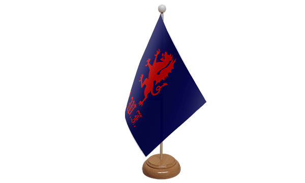 Royal Welch Fusiliers Small Flag with Wooden Stand